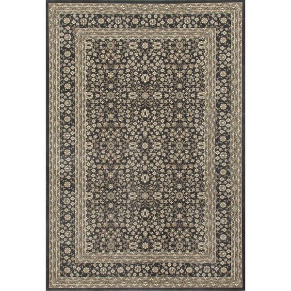 Art Carpet 2 X 4 Ft. Kensington Collection Microfloral Border Woven Area Rug, Gray 841864106760